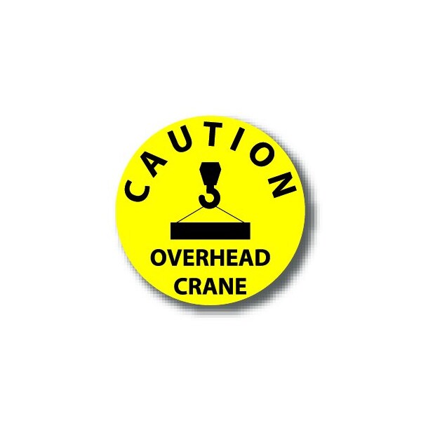 Ergomat 16in CIRCLE SIGNS - Caution Overhead Crane DSV-SIGN 256 #0580 -UEN - main